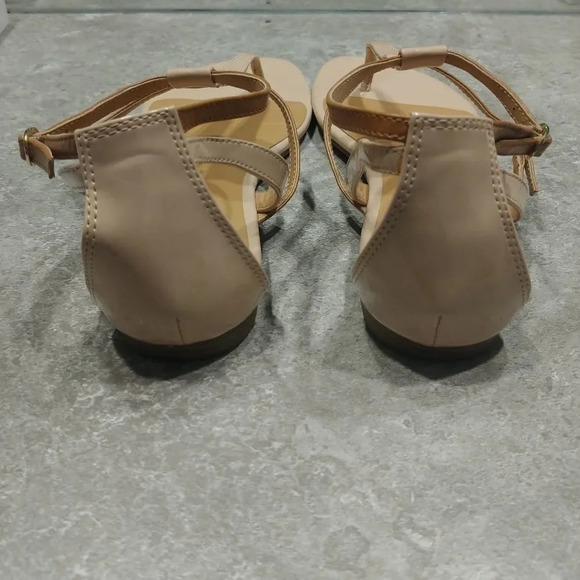 G21 Flat Strappy Sandals, Tan/Nude, 10 - Picture 8 of 9